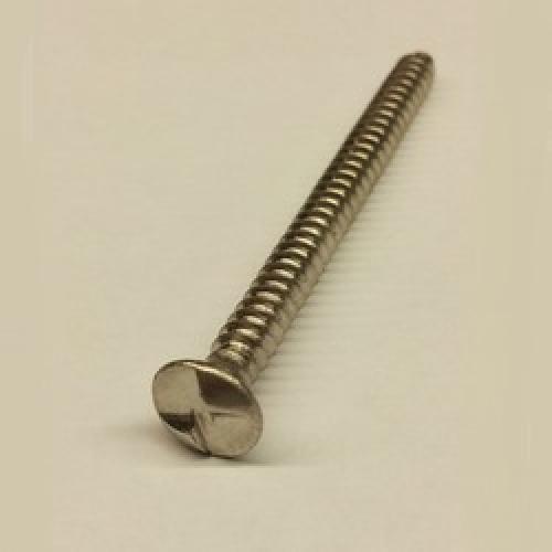 No8  x 1 1/2 CLUTCH HEAD  CSK WOODSCREW  M/S BZP