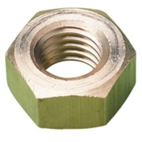 M10       HEX FULL NUTS  BRASS S/COL