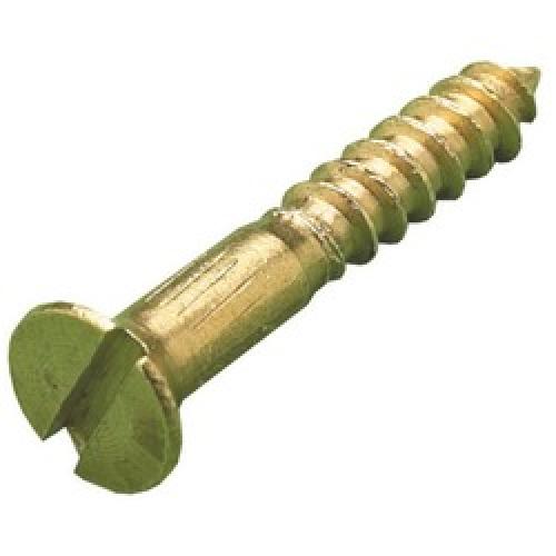 No3  x 1/2    BRASS S/COL  SLOT CSK HD   WOODSCREWS