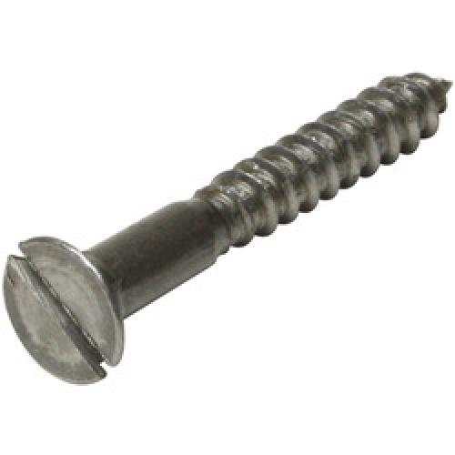 No8  x 1 3/4 M/S S/COL  SLOT CSK WOODSCREW
