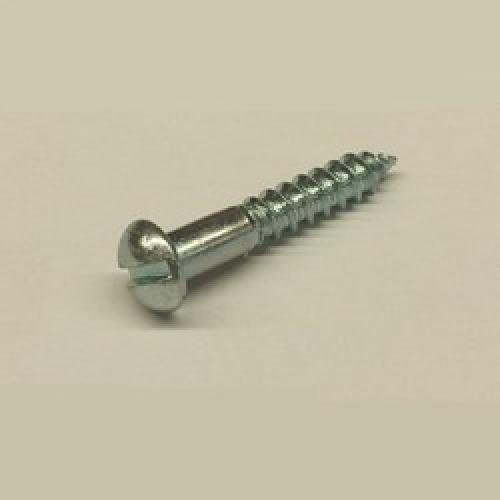 No8  x 1     M/S BZP  SLOT ROUND HD WOODSCREW