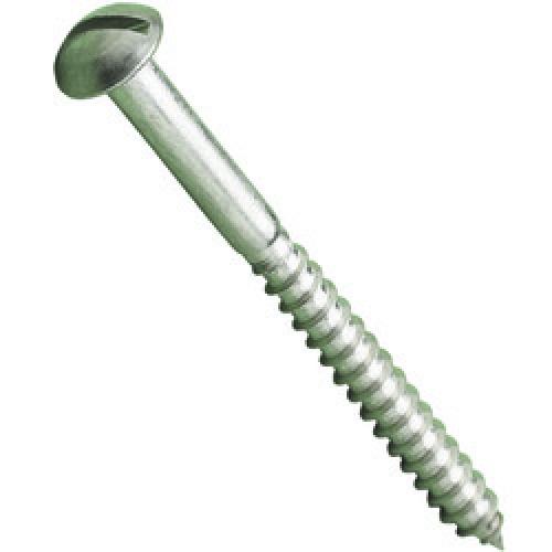 No12 x 1 1/2     A2 ST/ST  SLOT ROUND HD WOODSCREWS