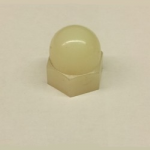 M8           WHITE NYLON  DOME NUT