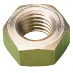 M10       HEX FULL NUTS  BRASS S/COL