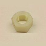 M12          WHITE NYLON  HEX FULL NUT