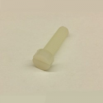 M6  x 30     WHITE NYLON  SLOT CHEESE HD SCREW