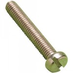 0BA  x 2         BRASS  SLOT CHEESE HD MT SCREWS