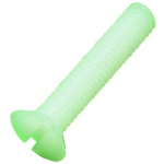 M8  x 50     WHITE NYLON  SLOT CSK HD SCREW