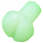 M3  x 10     WHITE NYLON  SLOT PAN HD SCREW
