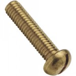 6BA      x 1/2   BRASS  SLOT ROUND HD  MT SCREWS